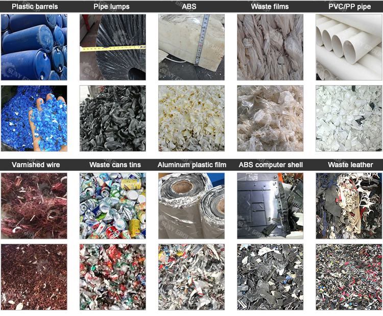 Single Shaft Shredder raw-material-output