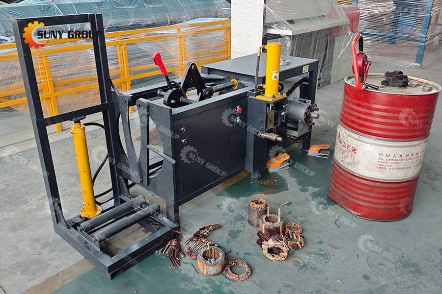 waste motor stator and rotor dismantling machine